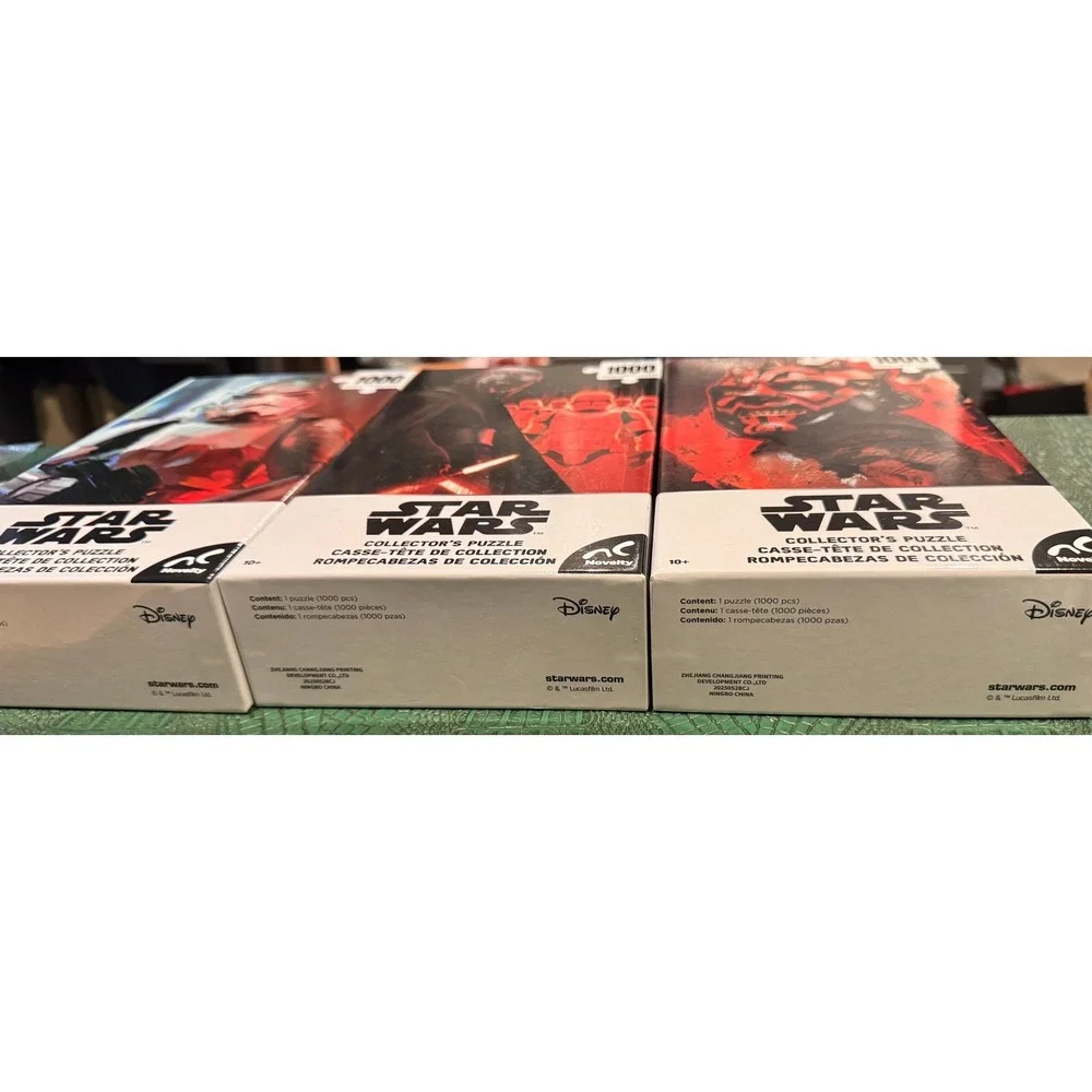 Star Wars 1000 Piece Collector Puzzle Set 3 Darth Maul Kylo Ren StormtrooperNWOT